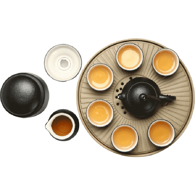 Kung fu tea set Japanese porcelain god contracted office household teapot tea pot small ceramic tea tray of a complete set of suits for