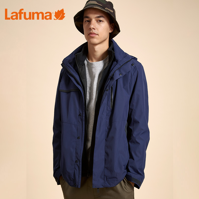 LAFUMA乐飞叶户外防泼水冲锋衣夹克男三合一可拆卸风衣LMJA9CZ65 LAFUMA乐飞叶户外防泼水冲锋衣夹克男三合一可拆卸风衣LMJA9CZ65