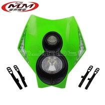 Universal KTM off-road motorcycle modification accessories waterproof grimace headlight Hood double big light with LED turn signal