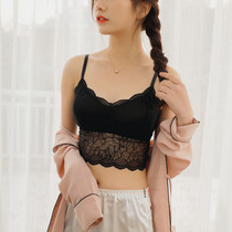 Wrap Chest of Breasted Underwear Woman Black Hitting Bottom Anti-Walking Light Beauty Back Harness Vest Sexy Lace Poly Bra Summer