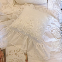 New retro style style pure cotton embroidered lace lace shabby lace side cushions leaning against the pillow waist
