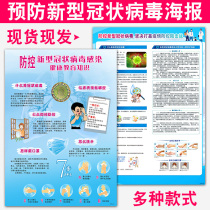 Prevention of new coronavirus posters posters prevention and control of virus infection health education knowledge anti-virus slogan