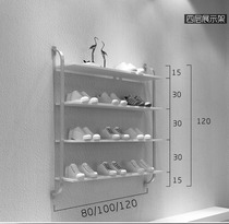 Clothing store background wall decoration rack shoe bag shelf wall rack shoe shop wall wall hanging display rack shoe rack