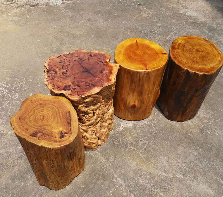 实木凳子根雕板凳天然原木树墩树桩圆木墩家用小板凳木头支架木桩