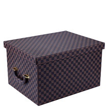 Large home leather covered storage box Leather home car box Square finishing storage box Storage box