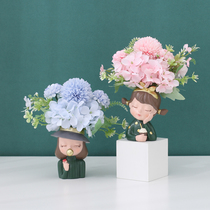 Children Room Decoration Emulation Flower Fake Flowers Furnishing Pendulum Pieces Cartoon Doll Home Living Room Table Small Number Kindergarten