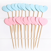 Loving Birthday Cake Plugin plug-in sweet taster dress Dress Love Blue Pink Heart-shaped Baking Adornment 10