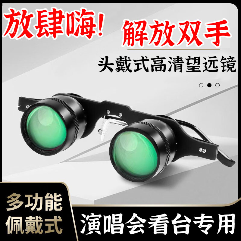 Concert dedicated head-mounted telescope head phone Changgio portable shooting Divine Instrumental Glasses High HD Professional-Taobao