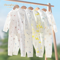 Baby Lingerie Suit All Cotton Spring Autumn Style Long Sleeves Male Children Autumn Clothes Autumn Pants Pure Cotton Women Warm Sleeping Clothes Spring Clothing