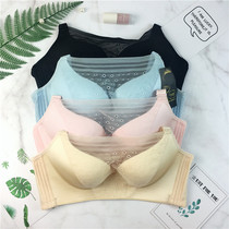 To the big high-end bra bra set without steel ring sexy gathering breathable thin adjustable underwear