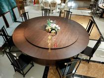20 People table with turntable electric rotating desktop solid wood hotel box 15 people 30 people Hotel table big round table