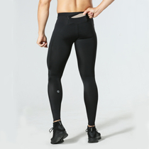 Fitness gradient compression pants Mens quick-drying spandex running professional sports basketball training glossy bottoming tight pants