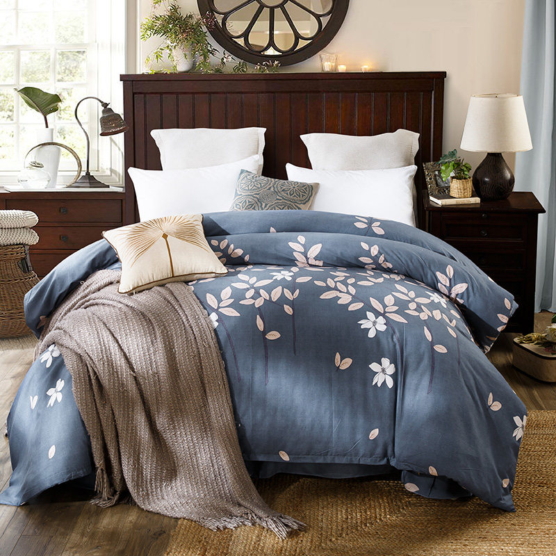 罗兰单件全棉被套生活纯棉保暖磨毛被套生活棉100%合格品被罩加大