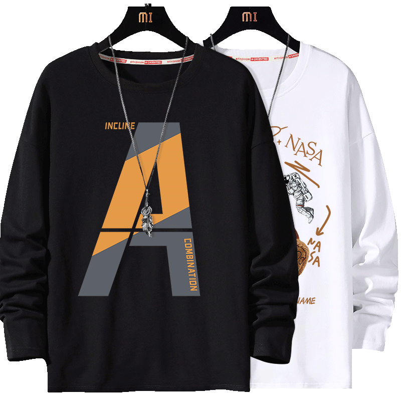 Long-sleeved T-shirt men's pure cotton round neck autumn top junior high school students loose T-shirt teenagers spring and autumn base shirt
Long-sleeved T-shirt men's pure cotton round neck autumn top junior high school students loose T-shirt teenagers spring and autumn base shirt