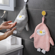 Cute kitchen towel towel can hang water absorbent thick wipe cloth hand cloth dishwashing cloth dishcloth household