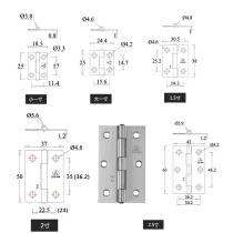 777 AAA hinge 304 stainless steel hinge 1-4 inch slotted door 2 thick hinge hardware 3 inch small hinge