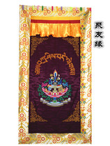 Tibetan Feng Shui Door Curtain Home Wine Buddha Church Door Curtain Dust-Proof Curtain
