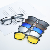 2020 new set mirror magnetic suction dual-purpose myopia sun glasses polarized clip box myopia glasses driver driving mirror