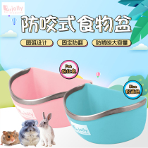 Jolly Zolly anti-bite type stationary food basin rabbit guinea pig dragon cat food bowl food with supplies
