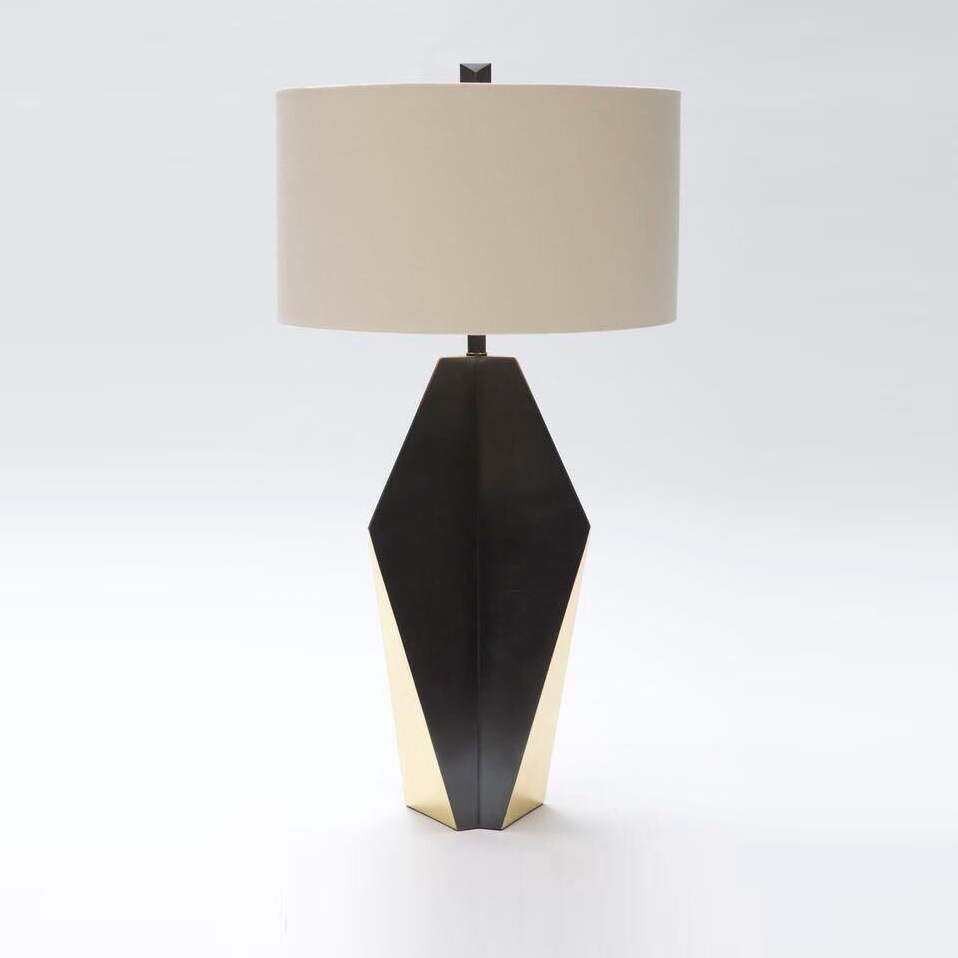 新中式简约菱形拼接台灯卧室书房会所装饰灯定制宜家设计师的台灯