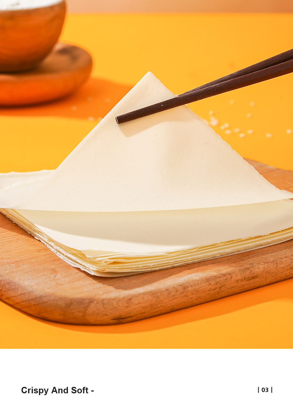 展艺春卷皮4袋薄饼皮家用面食速食油炸点心薄饼皮早餐家用半成品