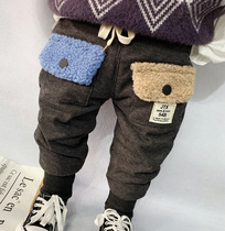 Boy pants baby foreign-made cotton trousers winter clothes baby warm trousers childrens pants wearing thick childrens clothes