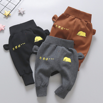 Baby autumn and winter big pp pants 2021 new winter boys plus velvet women baby trousers children Foreign style childrens clothing