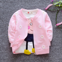 Girls spring and autumn jacket 1-2 years old childrens new childrens clothing 3 baby Foreign style thin cardigan baby Autumn jacket