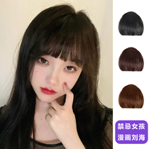 Comic bangs wig female incognito invisible round face Qi Liuhai natural simulation Qi Liuhai net red wig film