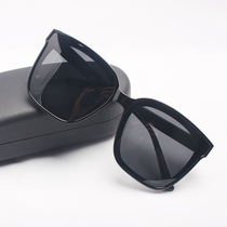 Net red personality big frame sunglasses new black polarized sunglasses womens frame street shot glasses dark driving mirror tide