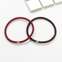 Simple basic base hair ring Leather band Tie hair rope High elastic durable thin head rope Beaded hair jewelry