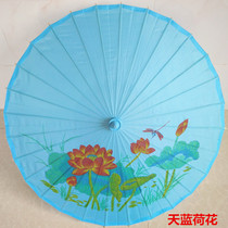 Silk cloth umbrella cheongsam umbrella dance umbrella dance adult catwalk props wedding plum Lotus peony plain face pure red