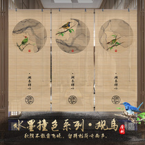 Roller blinds Living room study hanging curtains Entrance partition curtains Club decoration hanging paintings Personalized custom printed bamboo curtains Curtains