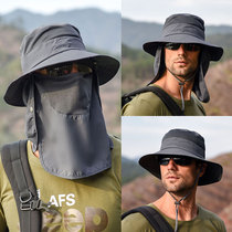 Fishing hat men summer sun protection hat outdoor face mask breathable sun hat fishing fisherman hat sun hat