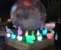 Inflatable Moon big moon Air model moon rabbit painted luminous jade rabbit closed Air model cartoon Mid Autumn Festival custom