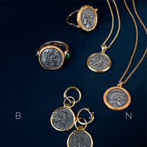 The fashion new favorite ancient coin numismatic coin necklace ring earring suit for the female selection of Du Home Snatched Fresh Blogger