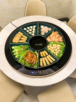 Elwyn hot vegetable board rotating meal insulation board round warm vegetable board household multi-function heating plate hot vegetable artifact