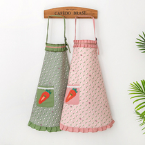 New home apron women fashion kitchen oil-proof cartoon work overalls Korean bakery waist adult male