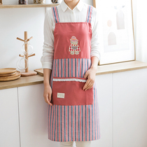 Korean New apron cute cooking home waist kitchen anti-fouling and oil-proof women Fashion Cafe overalls