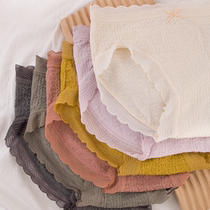 Large size underwear female fat MM200 kg naked feel seamless high waist lace edge Japanese girl pants head hip