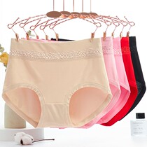 5-piece fat MM underwear women cotton waist size modal no trace high waist breifs lace thin model