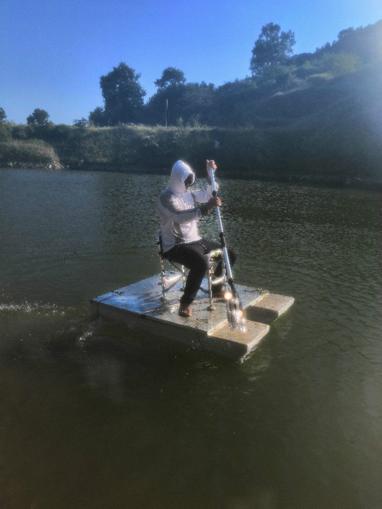 泡沫浮板船水上养殖平板割泡沫板实心水小船池塘撒网钓鱼船