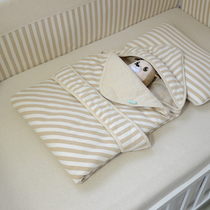 Baby huddle cotton autumn and winter thickened outer bag by newborn color cotton blanket baby windproof quilt ins ins