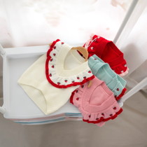 Korean children's clothing children's sweater 2020 autumn girls V-neck strawberry vest waistcoat baby girl sweater