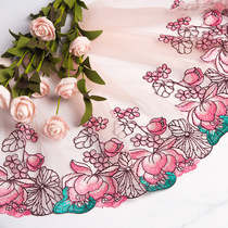 22cm Wide Pink Bra Underwear Special Embroidery Lace Lace Lace Clothing Accessories Curtain Doll DIY Trim