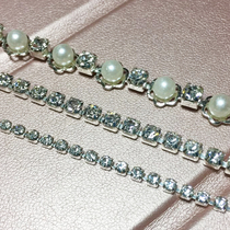 Rhinestone secret diamond chain doll wedding dress Hair accessories Decorative accessories Pearl diamond hardware accessories Bracelet material