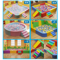 Kindergarten indoor soft ball pool early education center childrens anti-collision crawling combination ocean ball pool soft bag fence