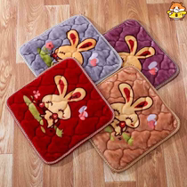 Thickened plush non-slip chair cushion hotel dining chair cushion cartoon flower teacher student four seasons butt cushion