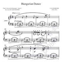 Adapted by R Klein Michel (Brahms) Hungarian dance piano solo score