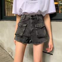 Fat Sister High Waist Jeans Shorts Womens Summer 2022 New Tide Ins Loose Broadlegged Lean A Pair Of Shorts Hot Pants